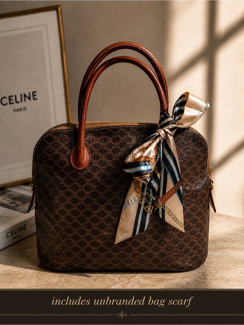 Authentic Celine Macadam Vintage Bag MC96 Top Handle Made in Italy - Picture 14 of 16